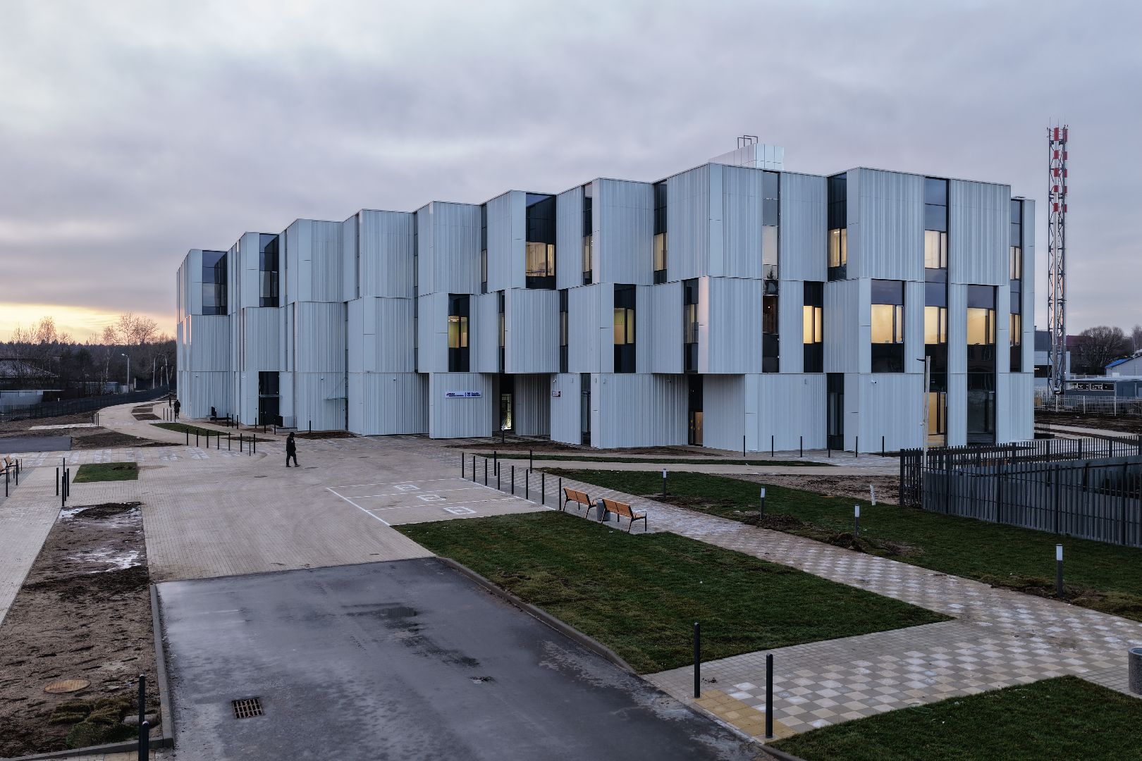 видео с коптера, поликлиника в ногинске,