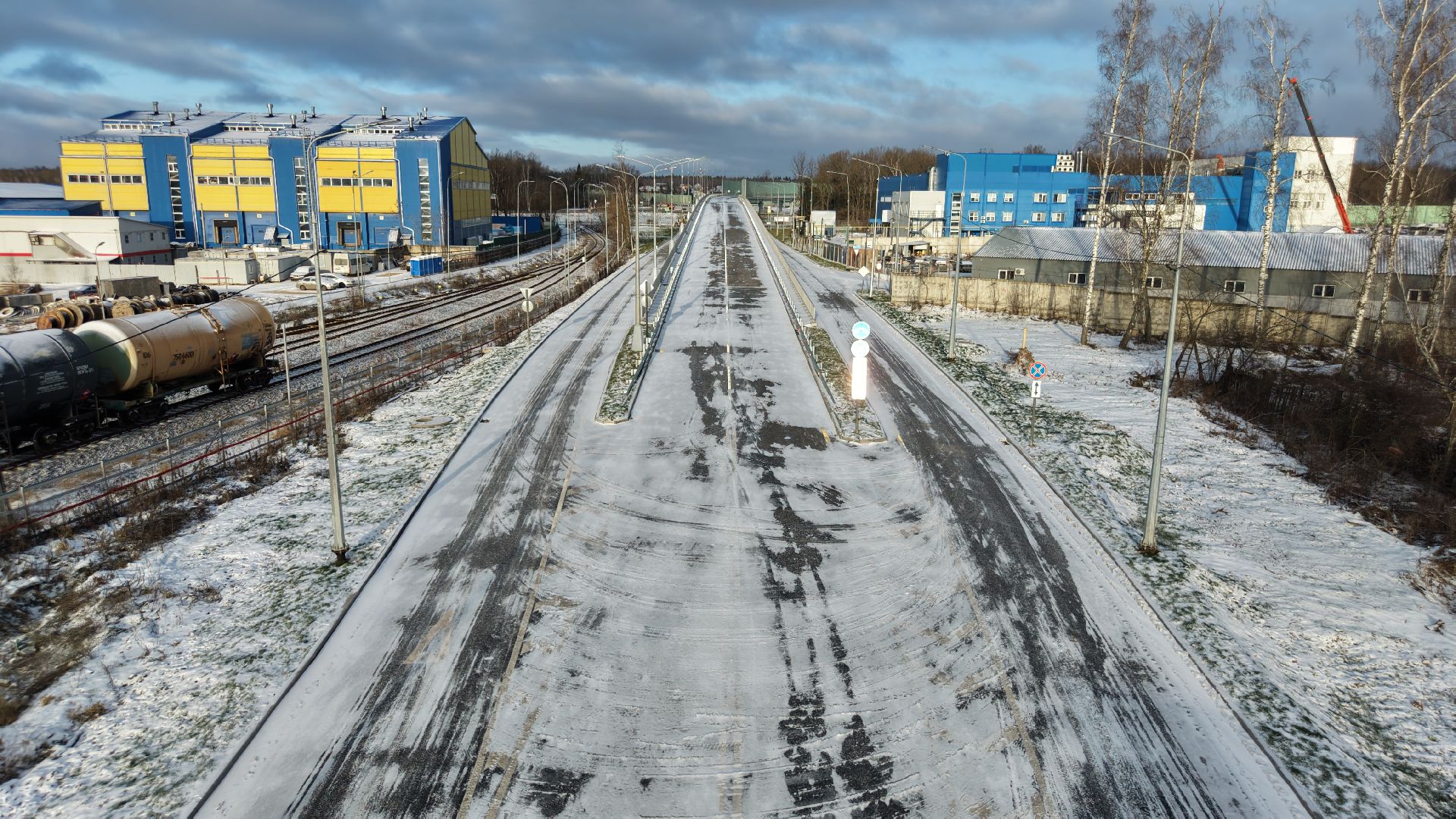 видео с коптера, северный подъезд к лобне, дороги подмосковья,