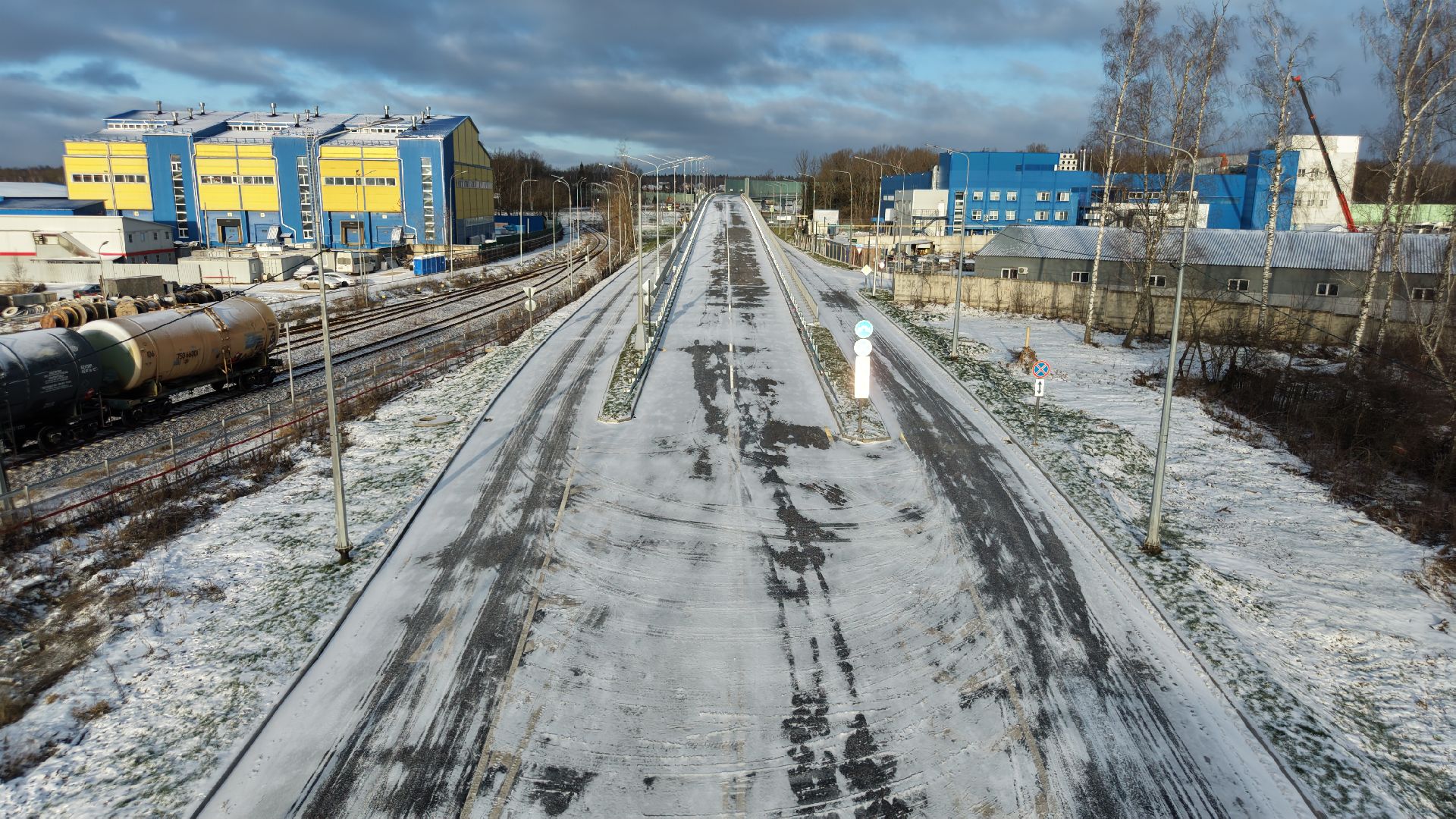 видео с коптера, северный подъезд к лобне, дороги подмосковья,