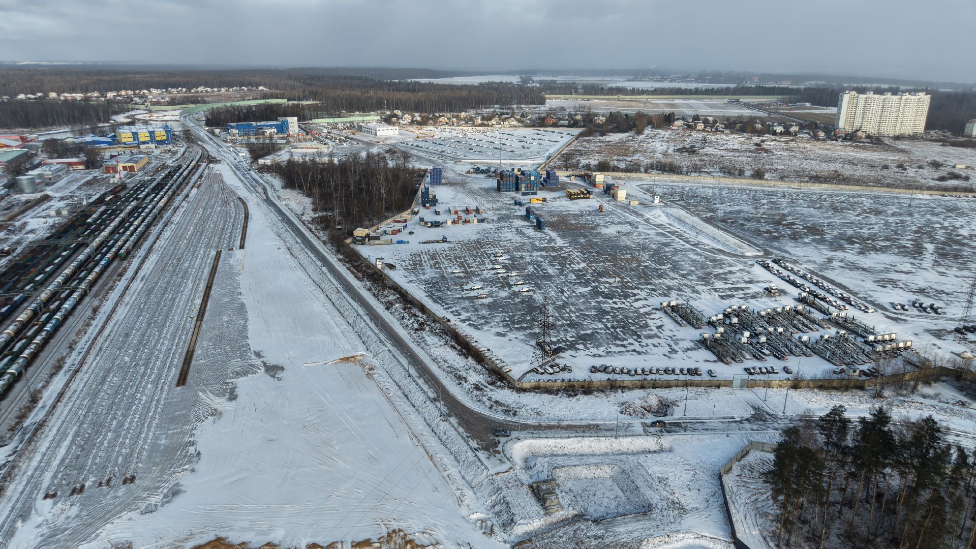 видео с коптера, северный подъезд к лобне, дороги подмосковья,