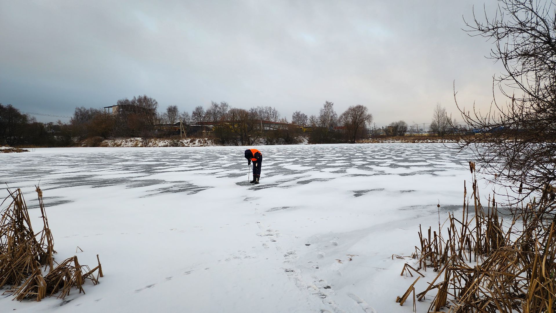 бронницы, мособлпожспас, тонкий лед,