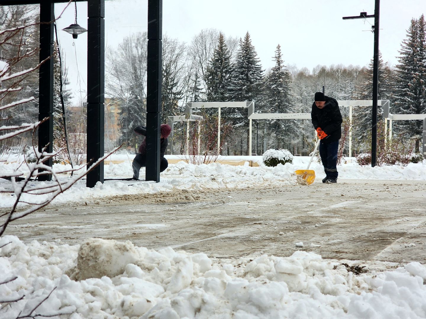 пущино, серпухов, уборка снега,