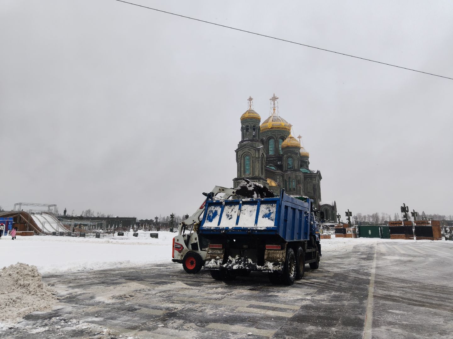 главный храм вс рф, парк патриот, одинцовский округ,снегопад,