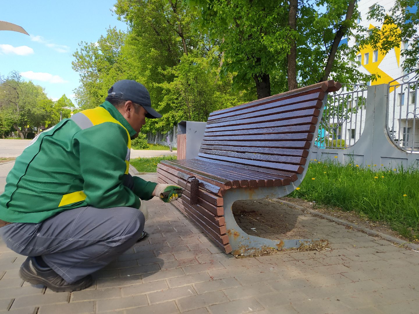 Лавочки, парк, благоустройство