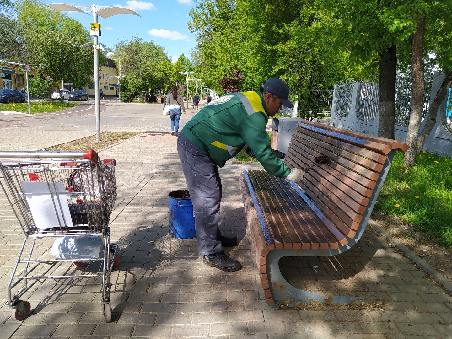 Лавочки, парк, благоустройство