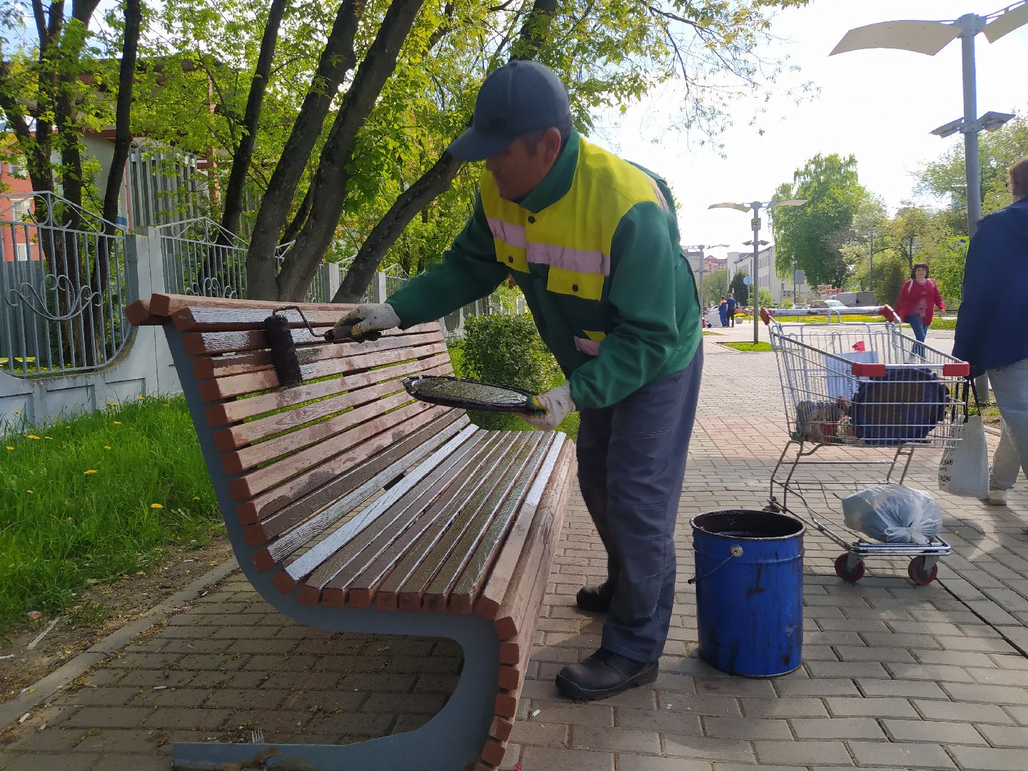 Лавочки, парк, благоустройство