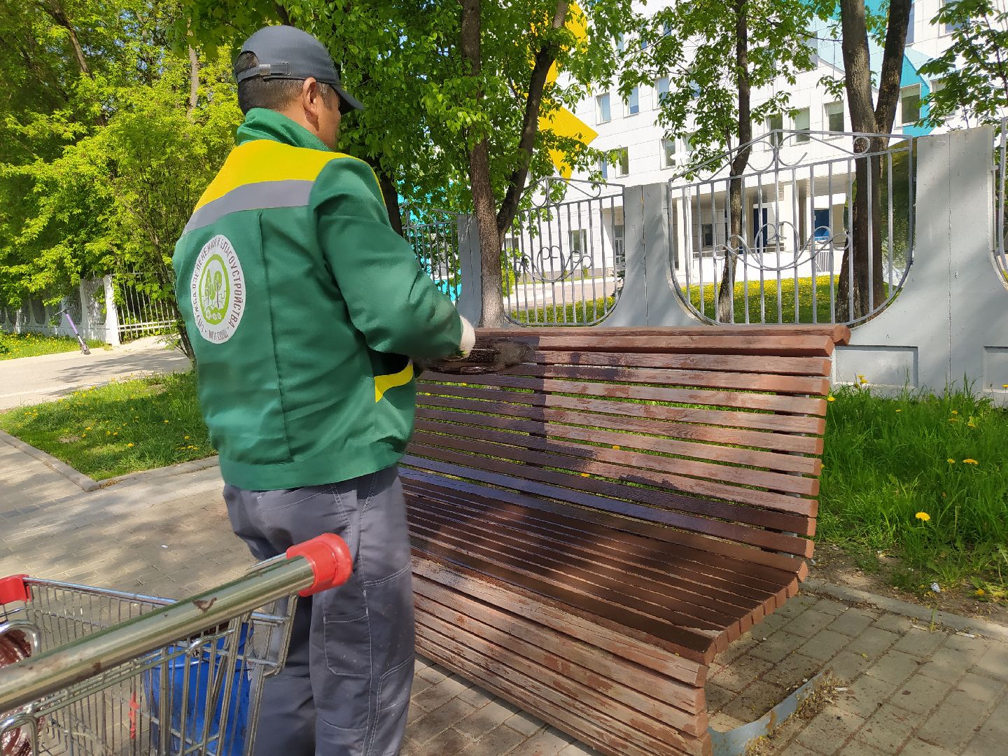 Лавочки, парк, благоустройство