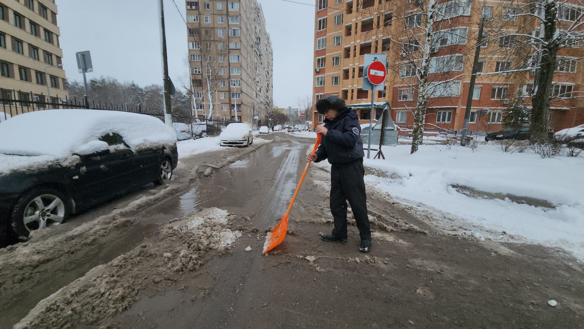 снегопад, уборка снега, красногорск,