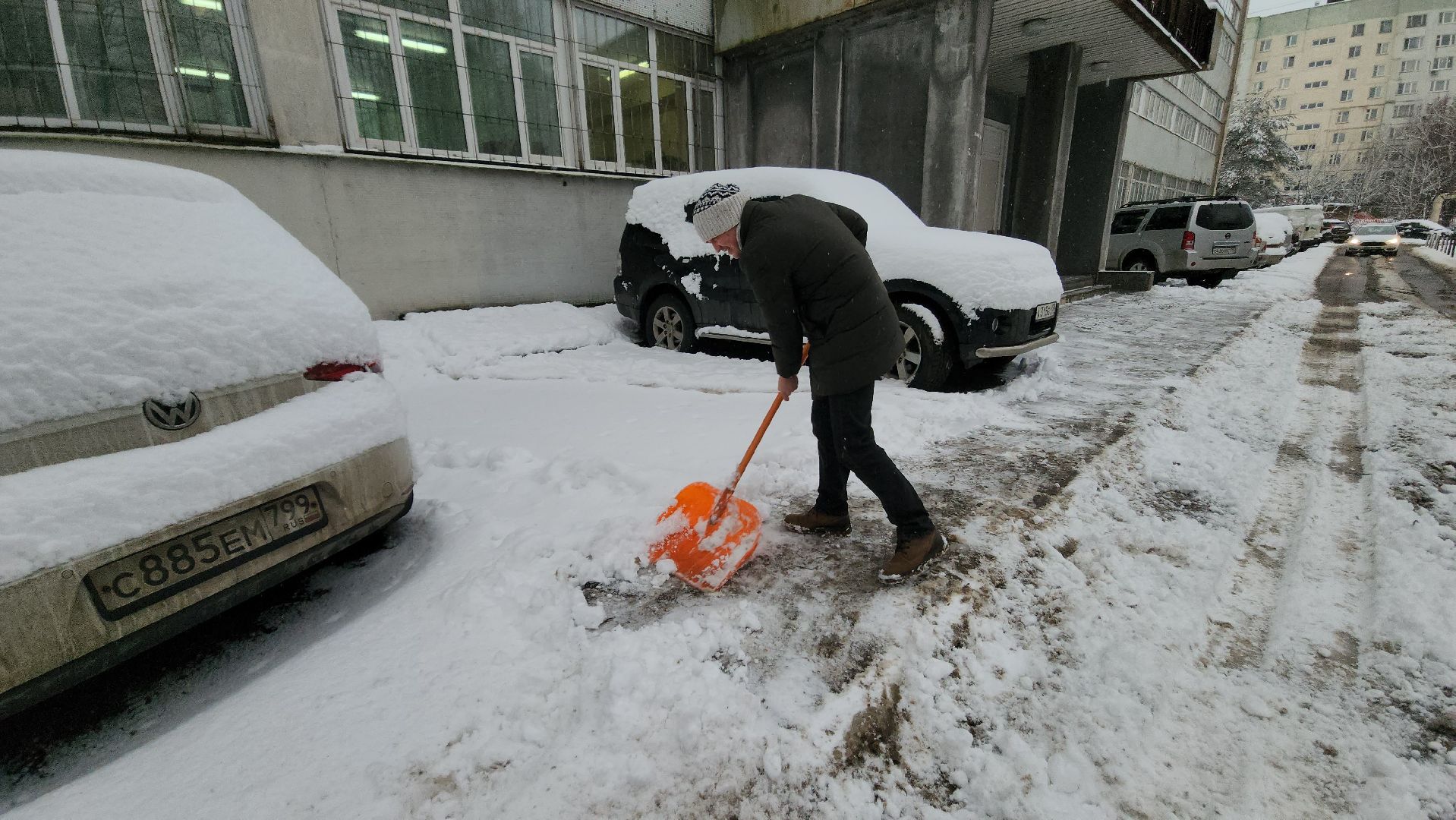 снегопад, уборка снега, красногорск,