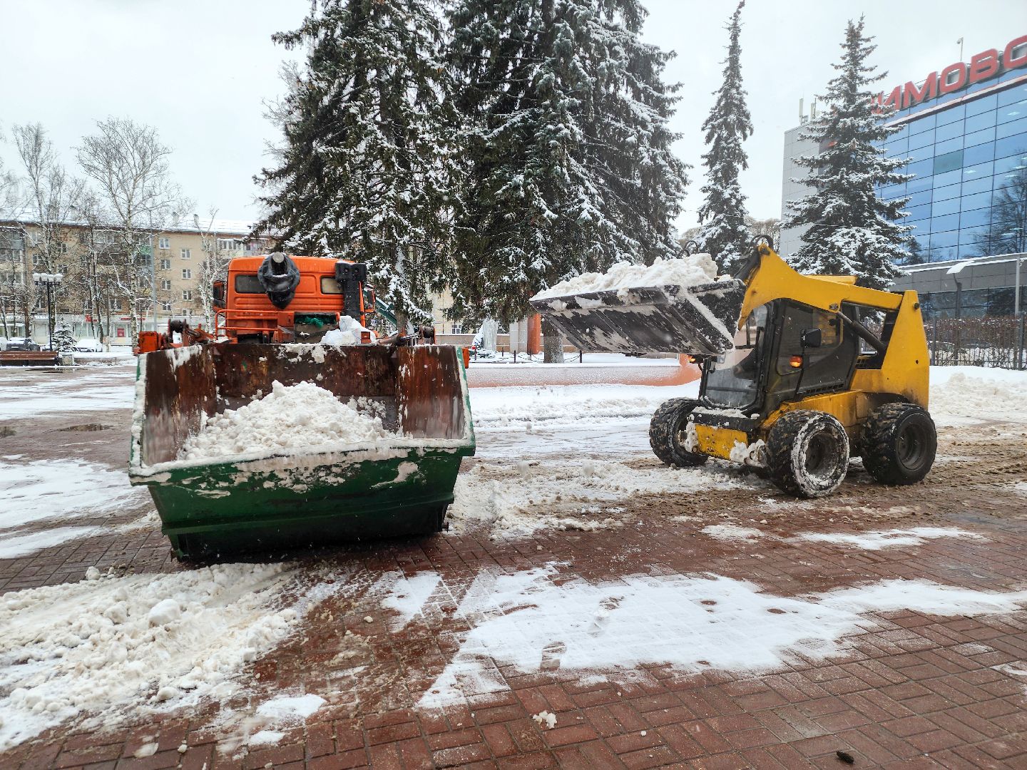 Подольск, Климовск, Уборка снега, подольский комбинат благоустройства,