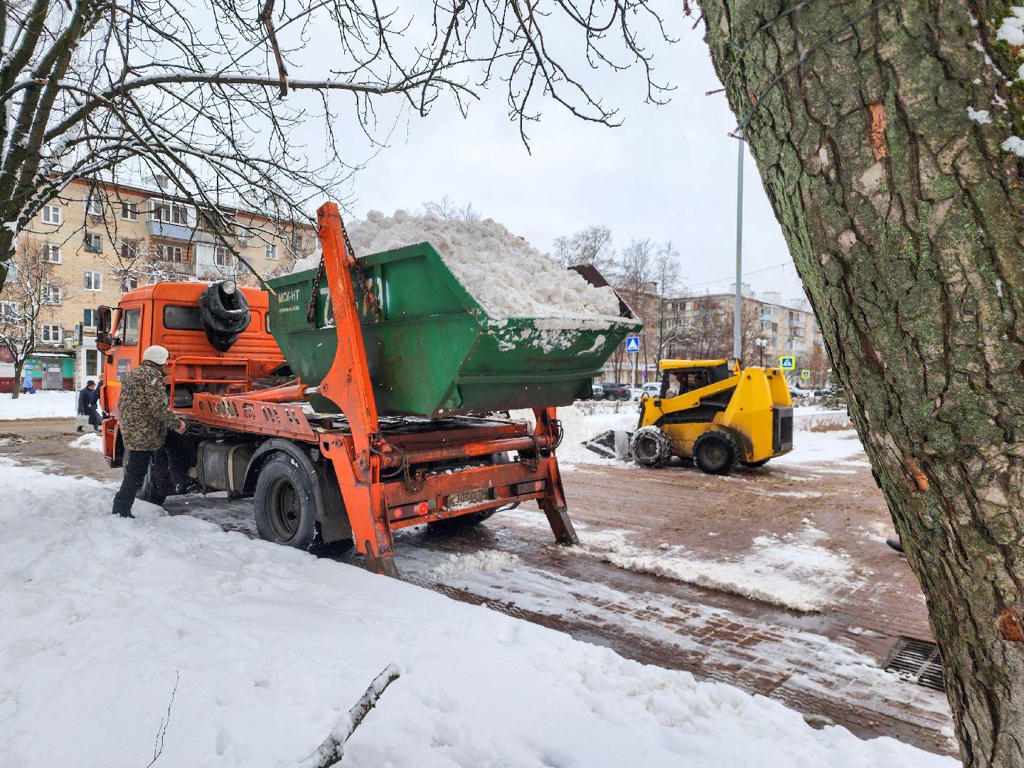 Подольск, Климовск, Уборка снега, подольский комбинат благоустройства,
