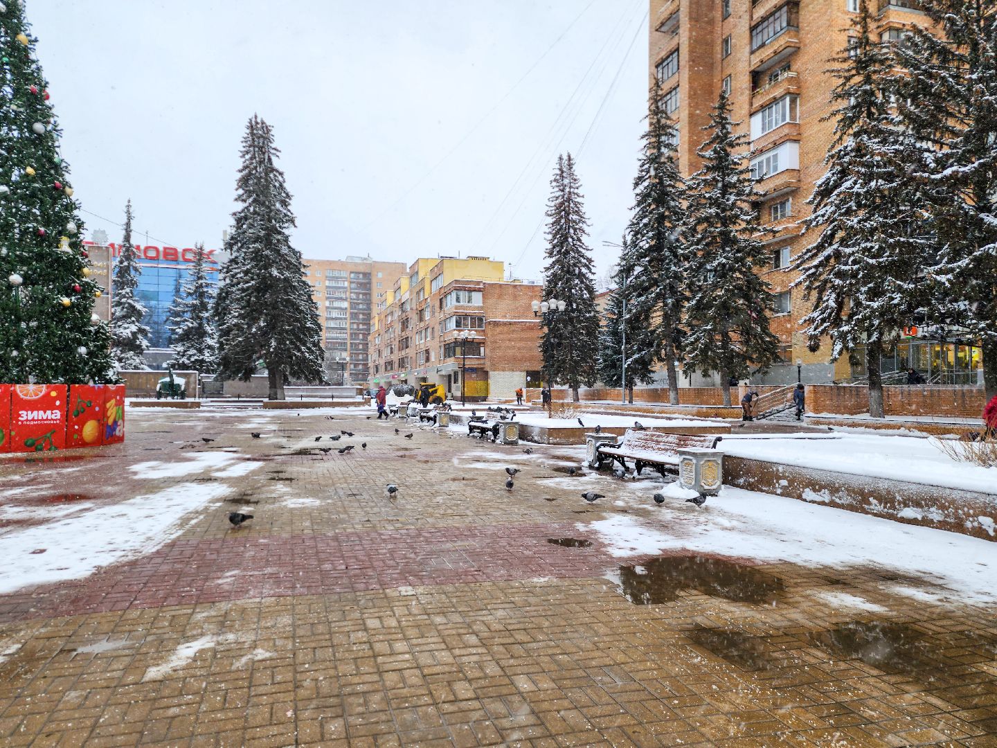 Подольск, Климовск, Уборка снега, подольский комбинат благоустройства,