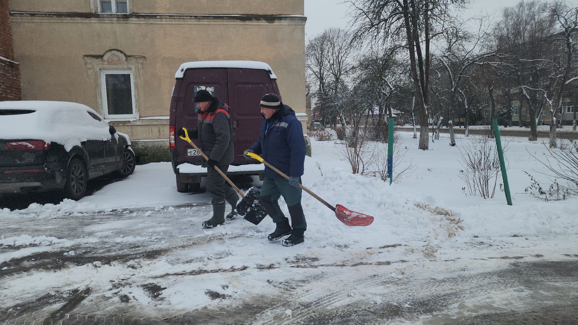 Зарайск, Снегопад, Уборка снега в Зарайске,
