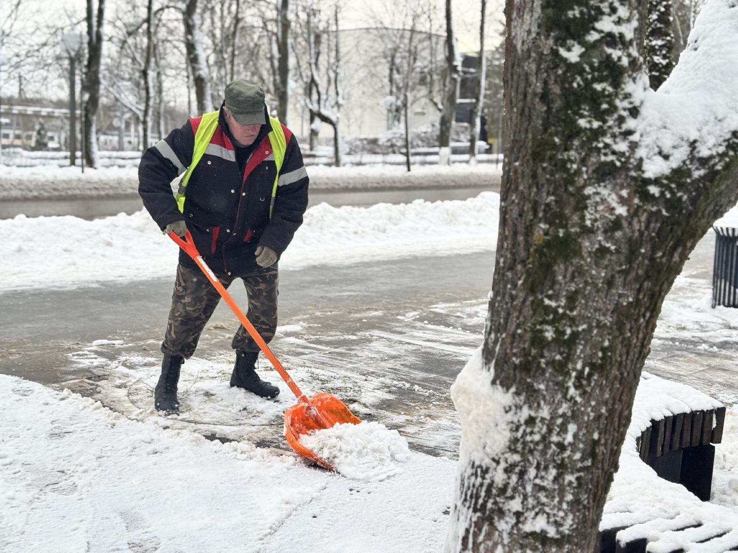 снегопад, Уборка снега ,