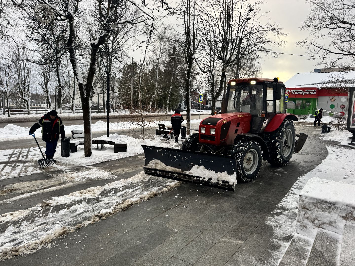снегопад, Уборка снега ,