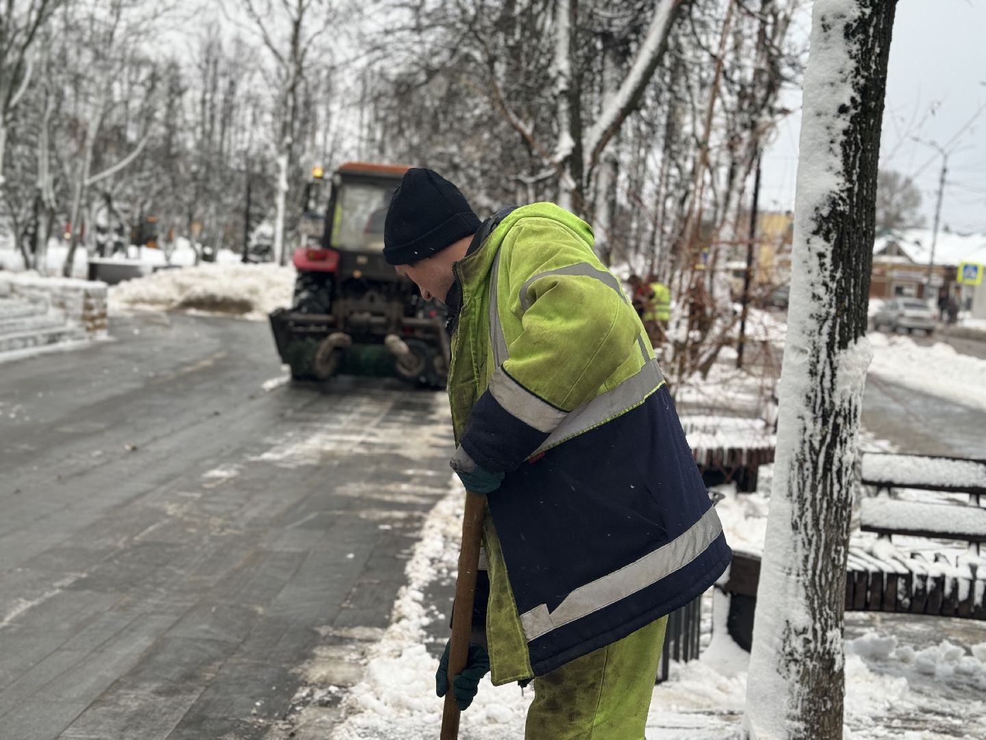 снегопад, Уборка снега ,