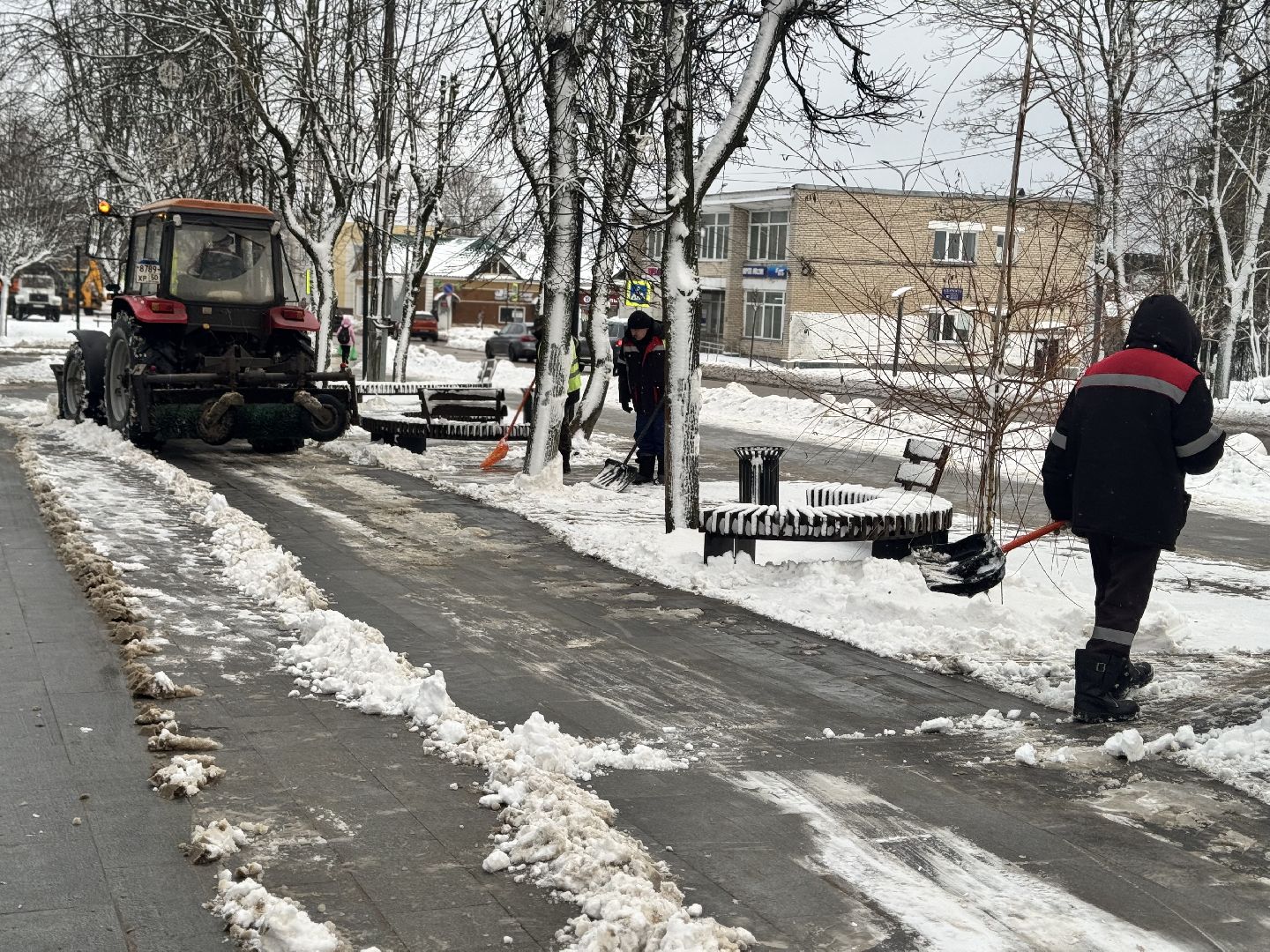 снегопад, Уборка снега ,