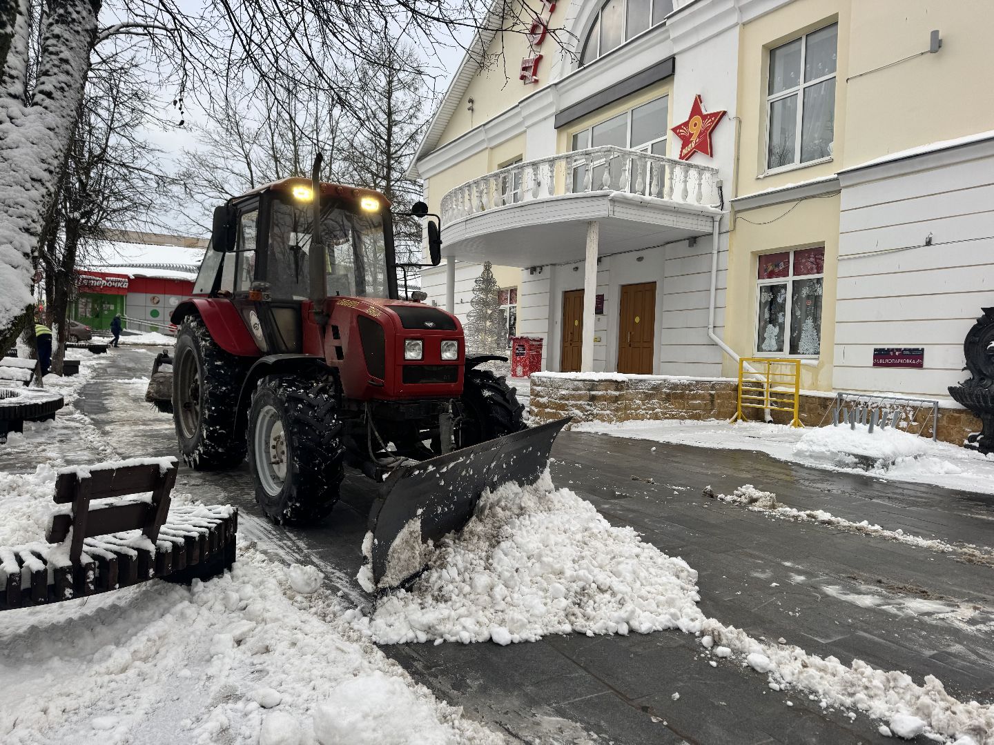 снегопад, Уборка снега ,