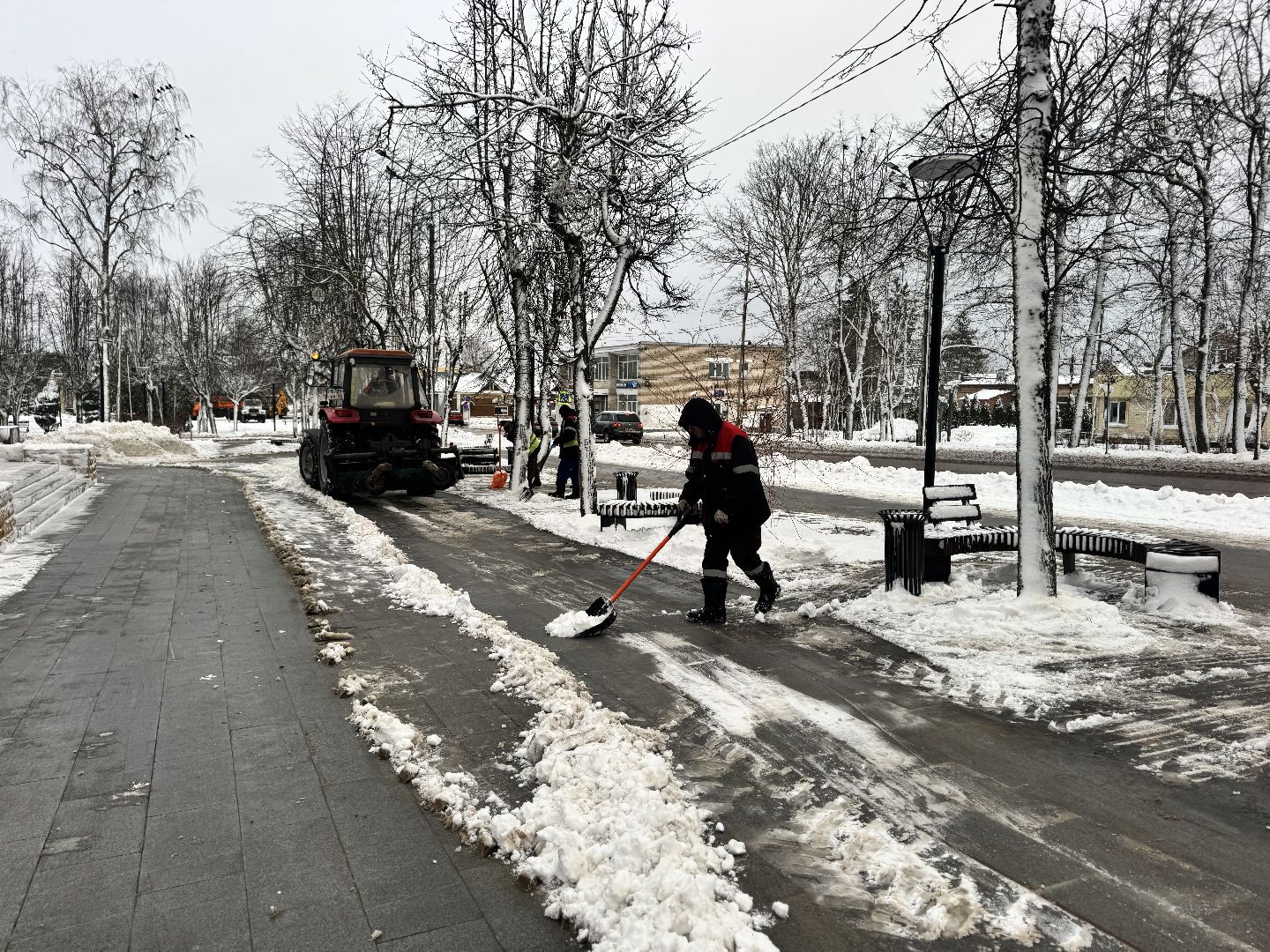 снегопад, Уборка снега ,