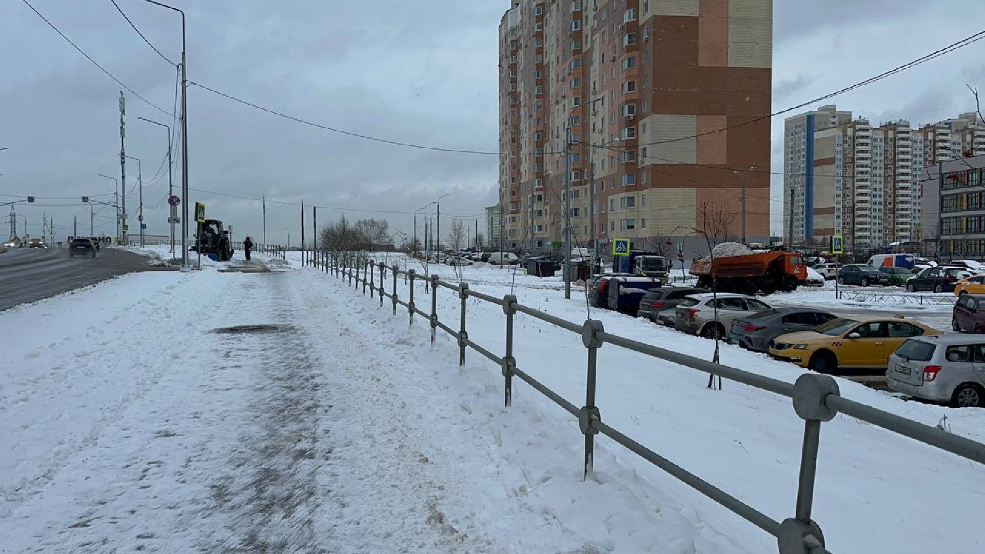 уборка снега, домодедово, благоуствойство,