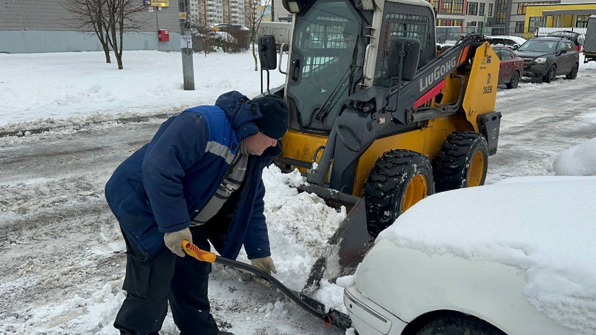 уборка снега, домодедово, благоуствойство,