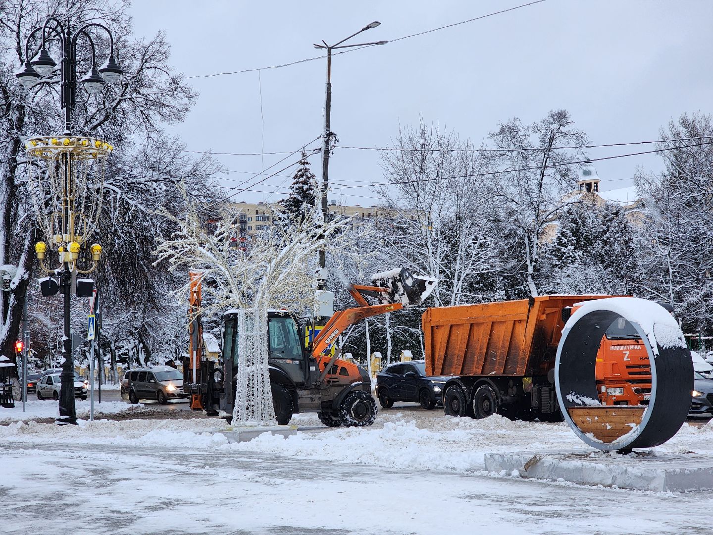 Ногинск,  снегопад, Уборка снега, коммунальщики, Коммунальная служба, Жители,