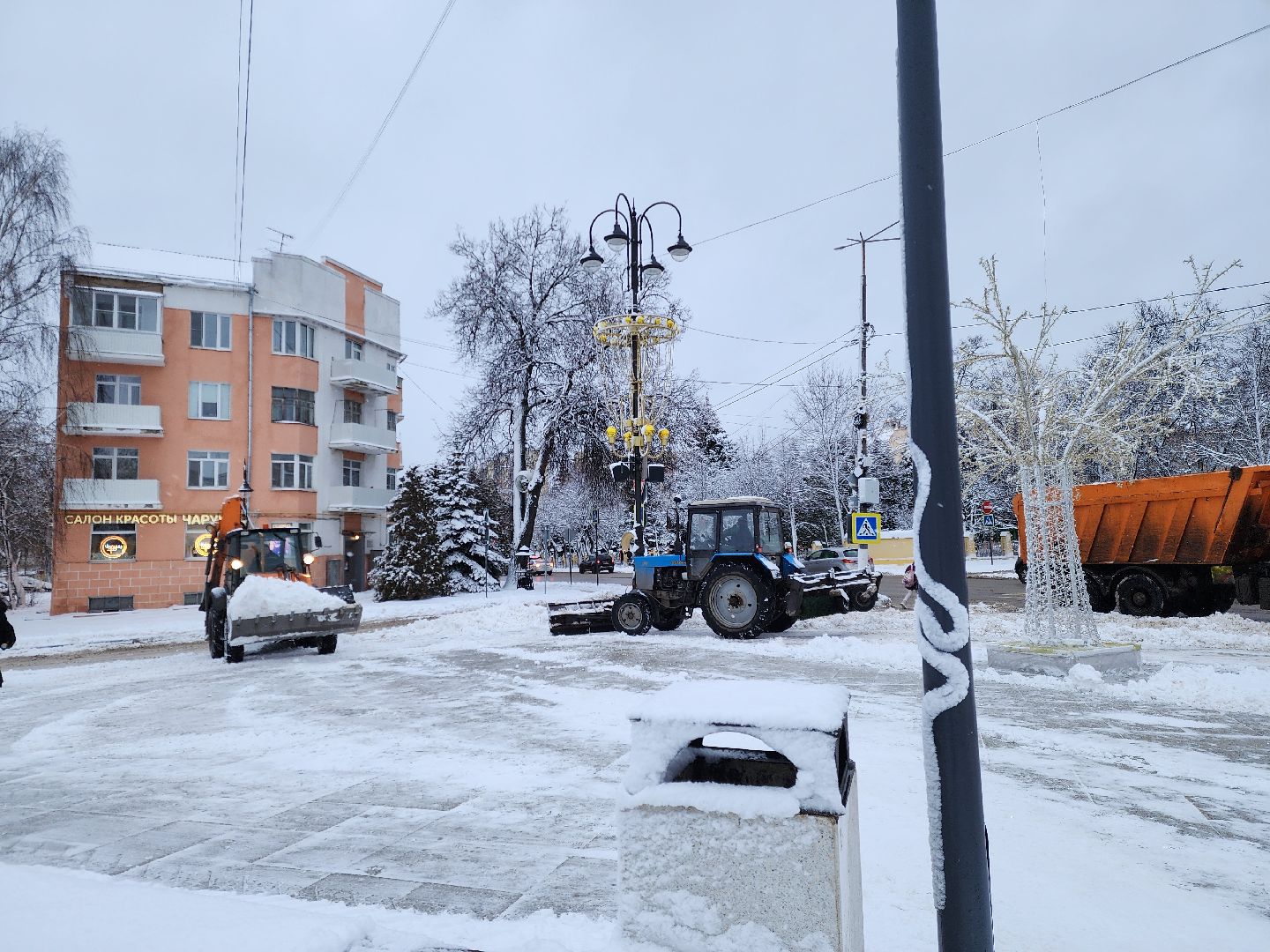 Ногинск,  снегопад, Уборка снега, коммунальщики, Коммунальная служба, Жители,