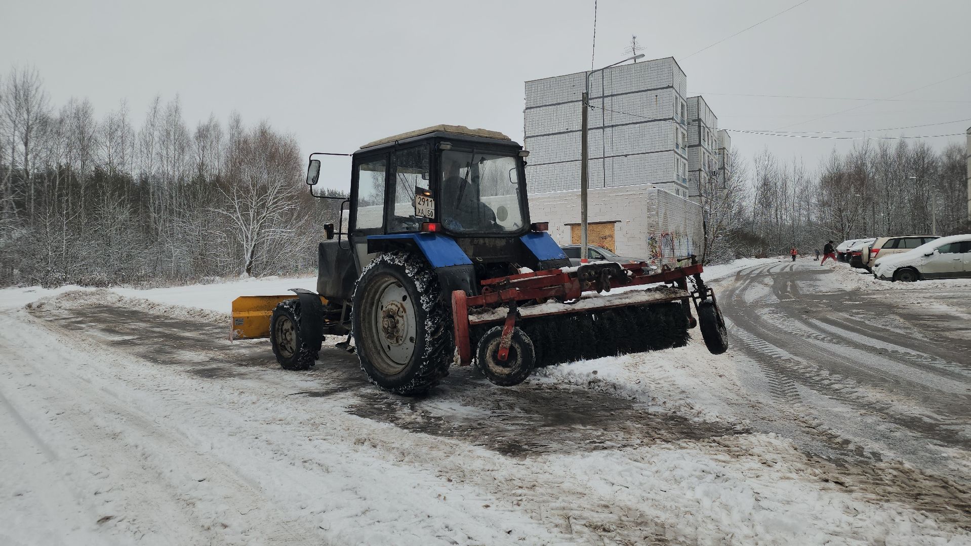 Павловский Посад , Уборка, Снег,