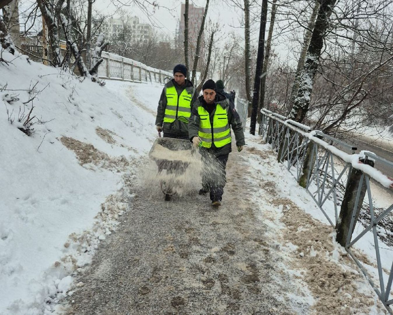 люберцы, уборка снега, снегопад,