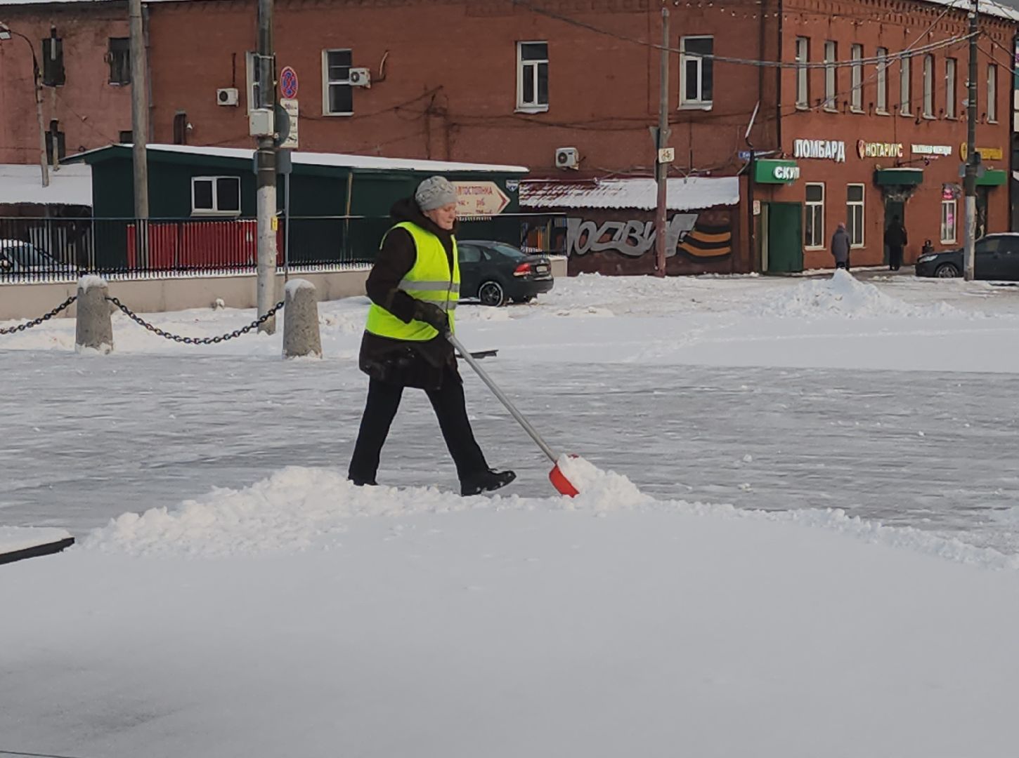 уборка снега, орехово-зуевский округ,