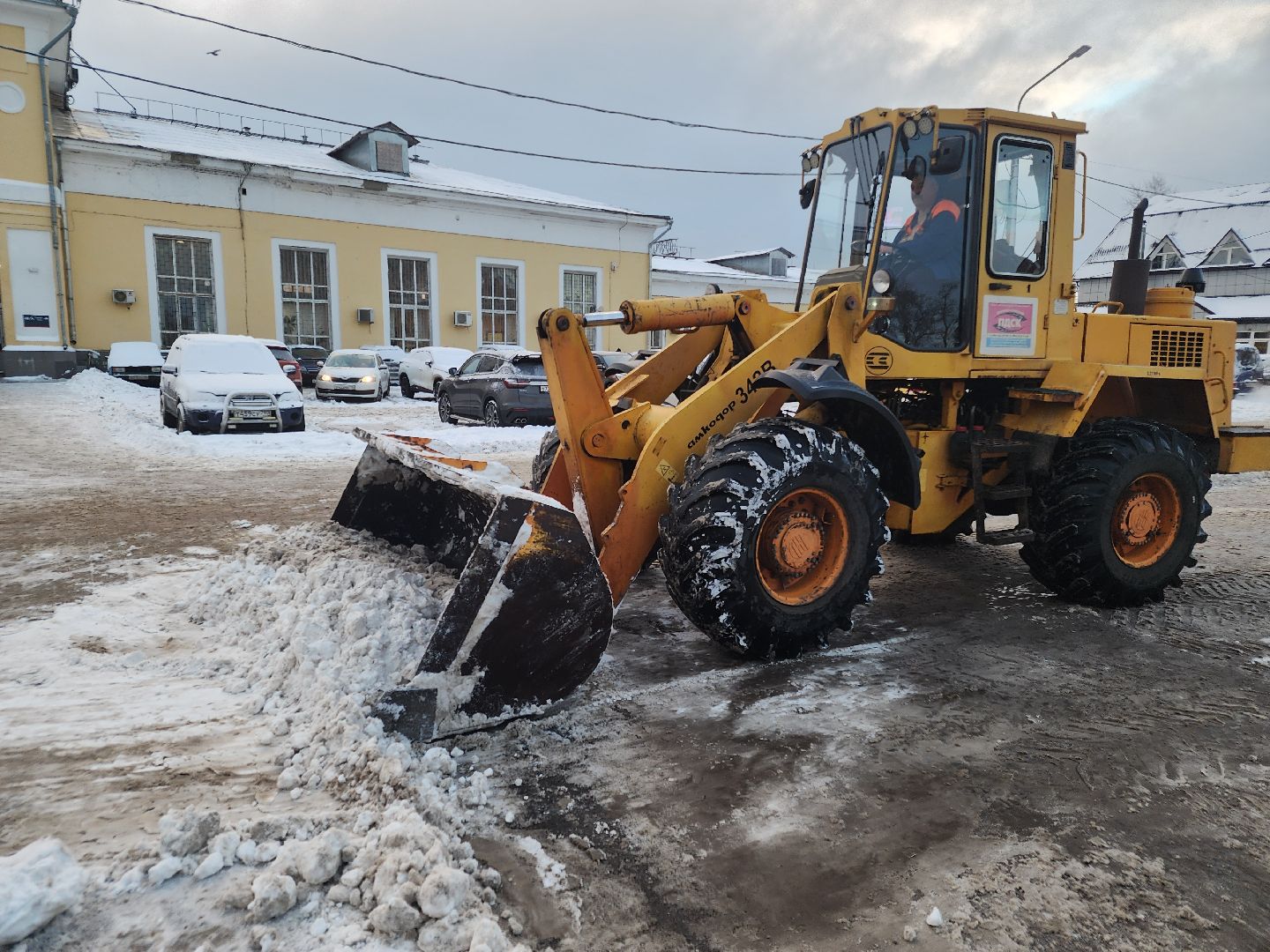 уборка снега, орехово-зуевский округ,