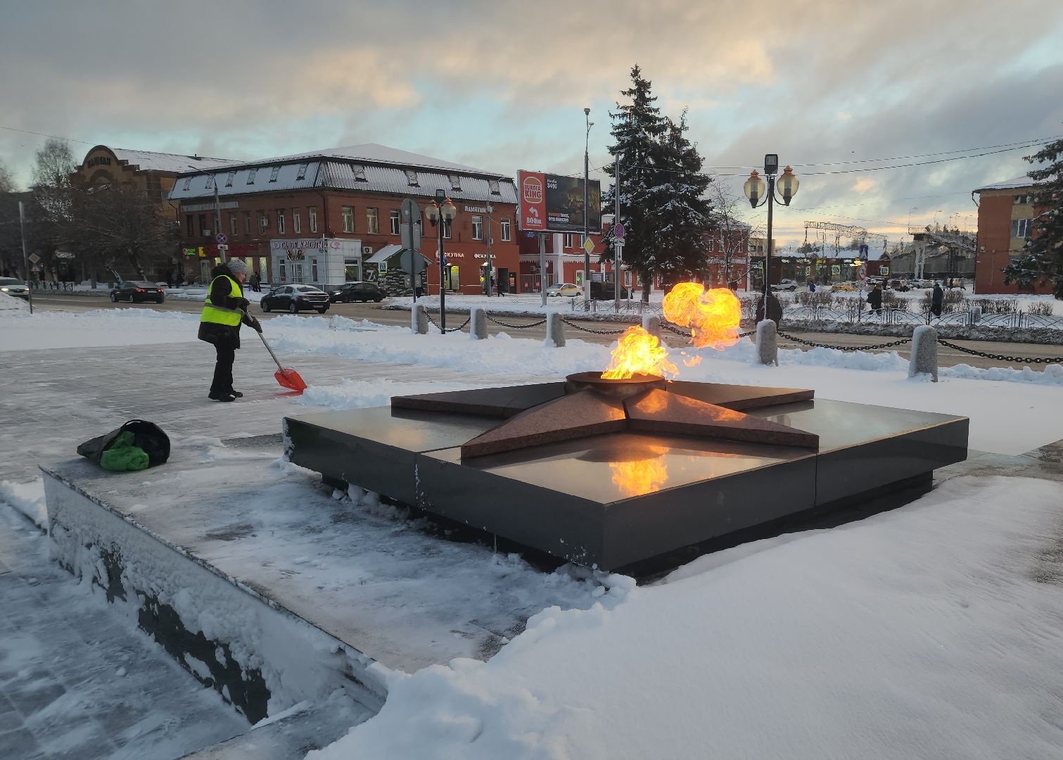 уборка снега, орехово-зуевский округ,