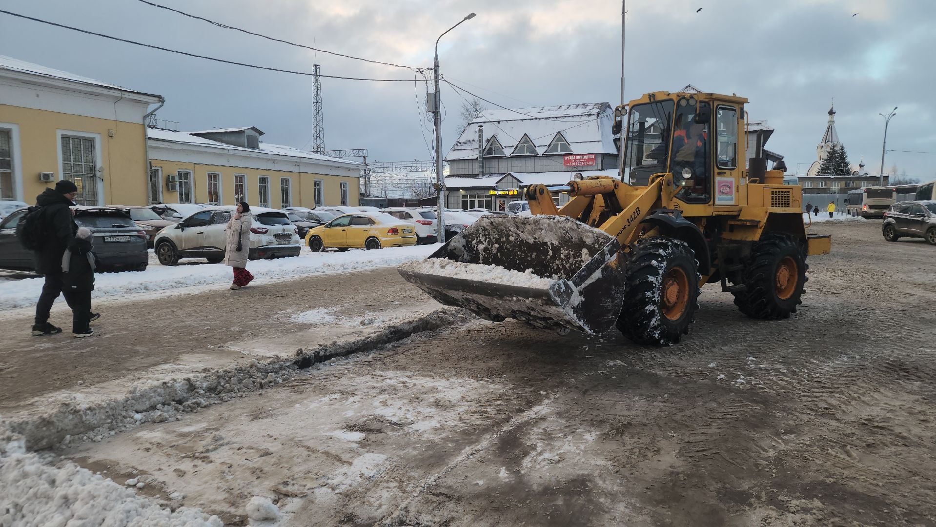 уборка снега, орехово-зуевский округ,