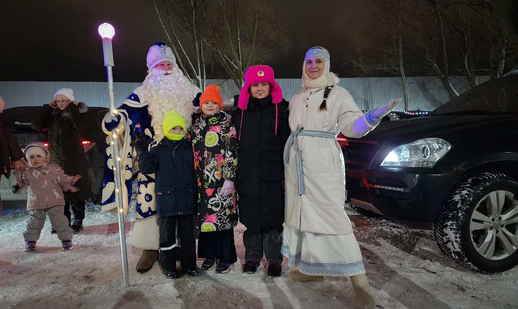 бронницы, новогодний флешмоб в бронницах, бронницкие автомобилисты,