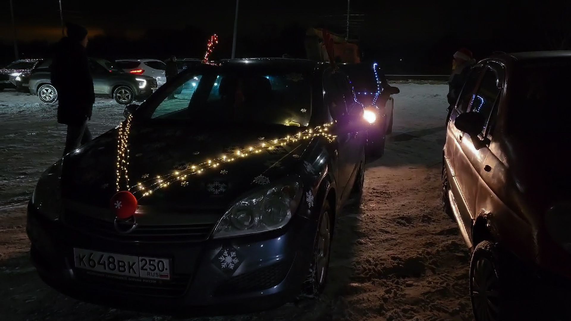 бронницы, новогодний флешмоб в бронницах, бронницкие автомобилисты,