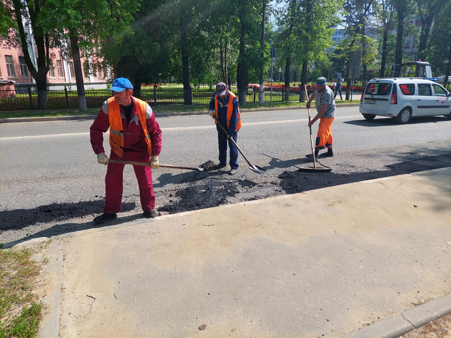 ремонт дорог, благоустройство, ямочный ремонт,