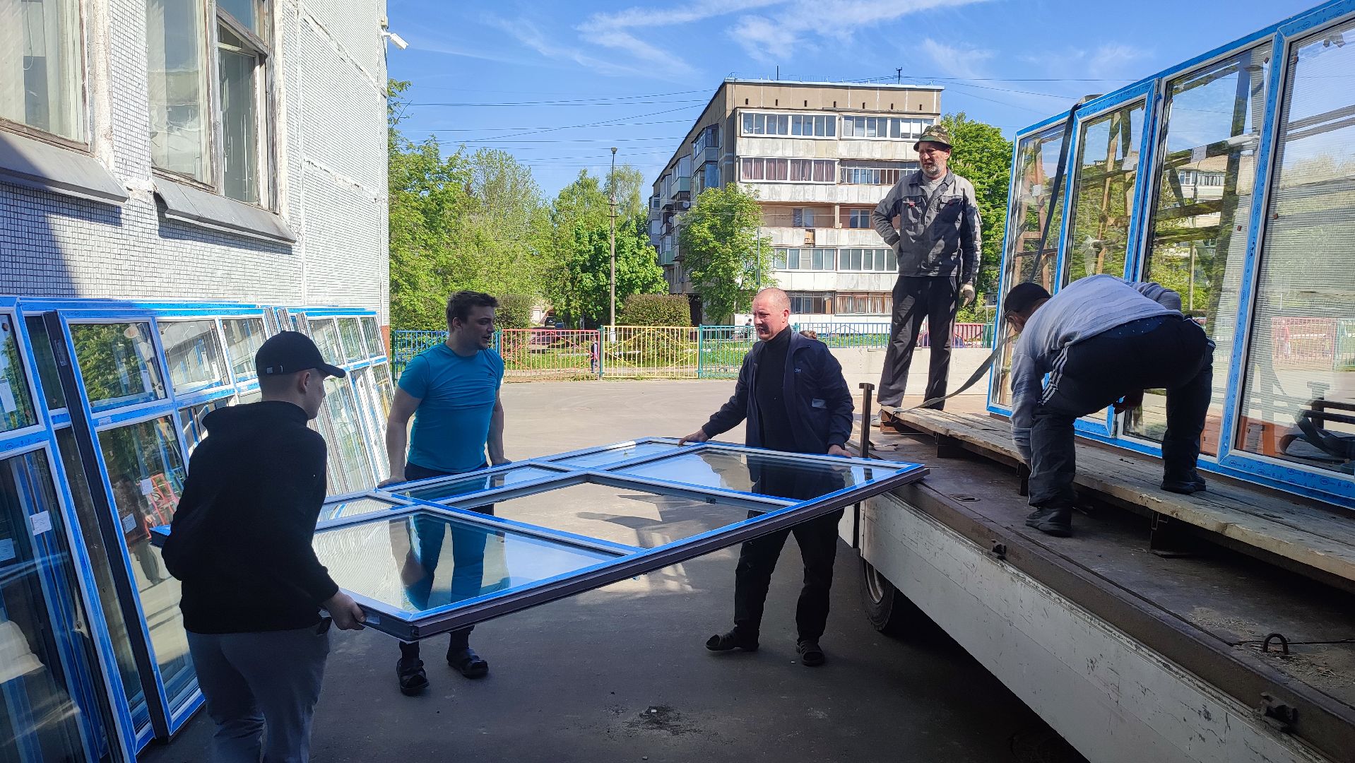 Кашира, школа, окна, ремонт