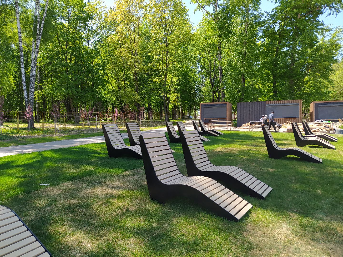 Благоустройство, пляж, река, шезлонг, гамак