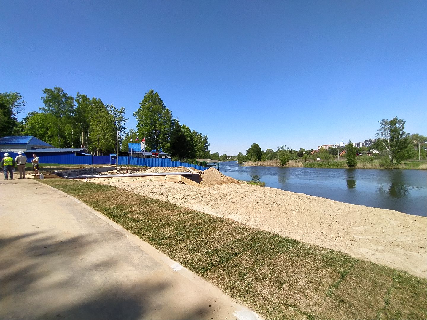 Благоустройство, пляж, река, шезлонг, гамак