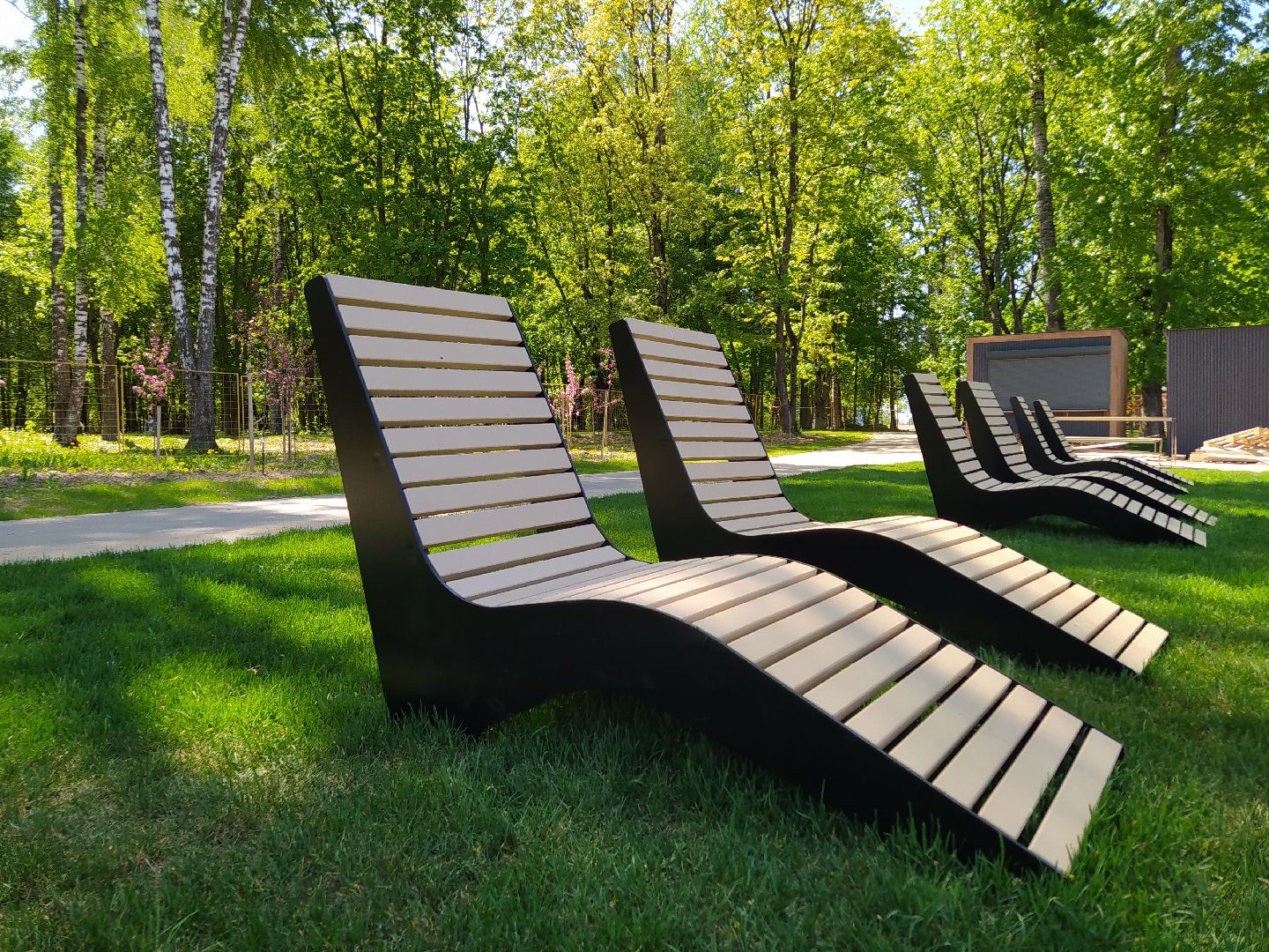 Благоустройство, пляж, река, шезлонг, гамак