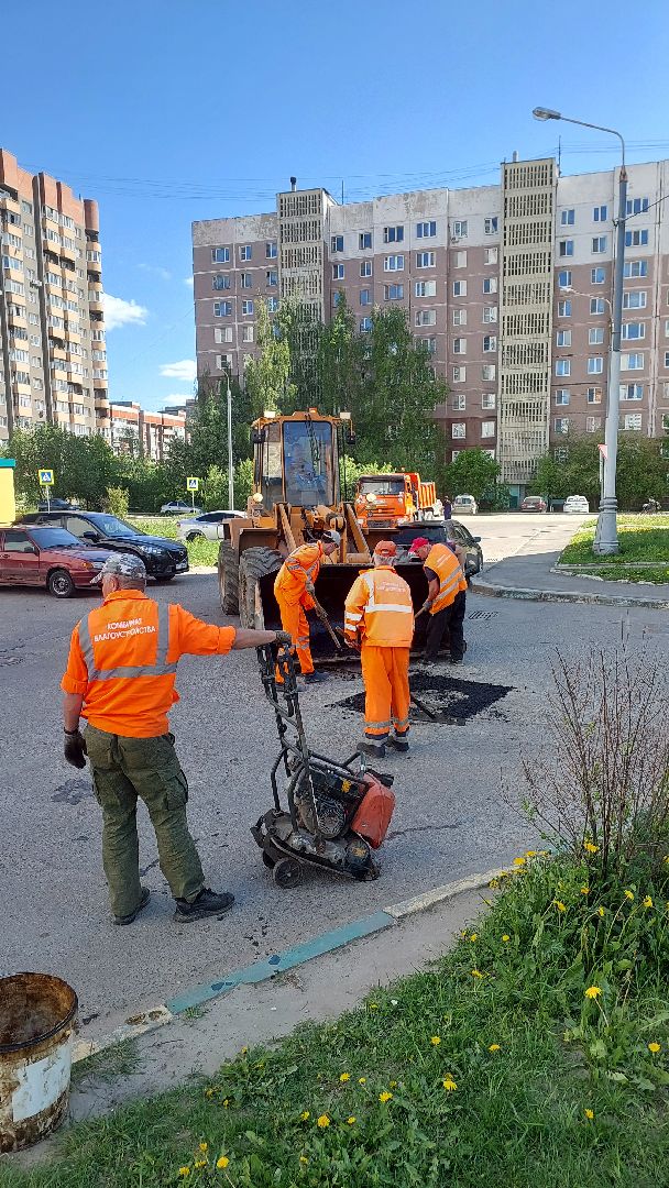 дороги, строительство дорог, ямочный ремонт, серпухов, комбинат благоустройства, асфальт,