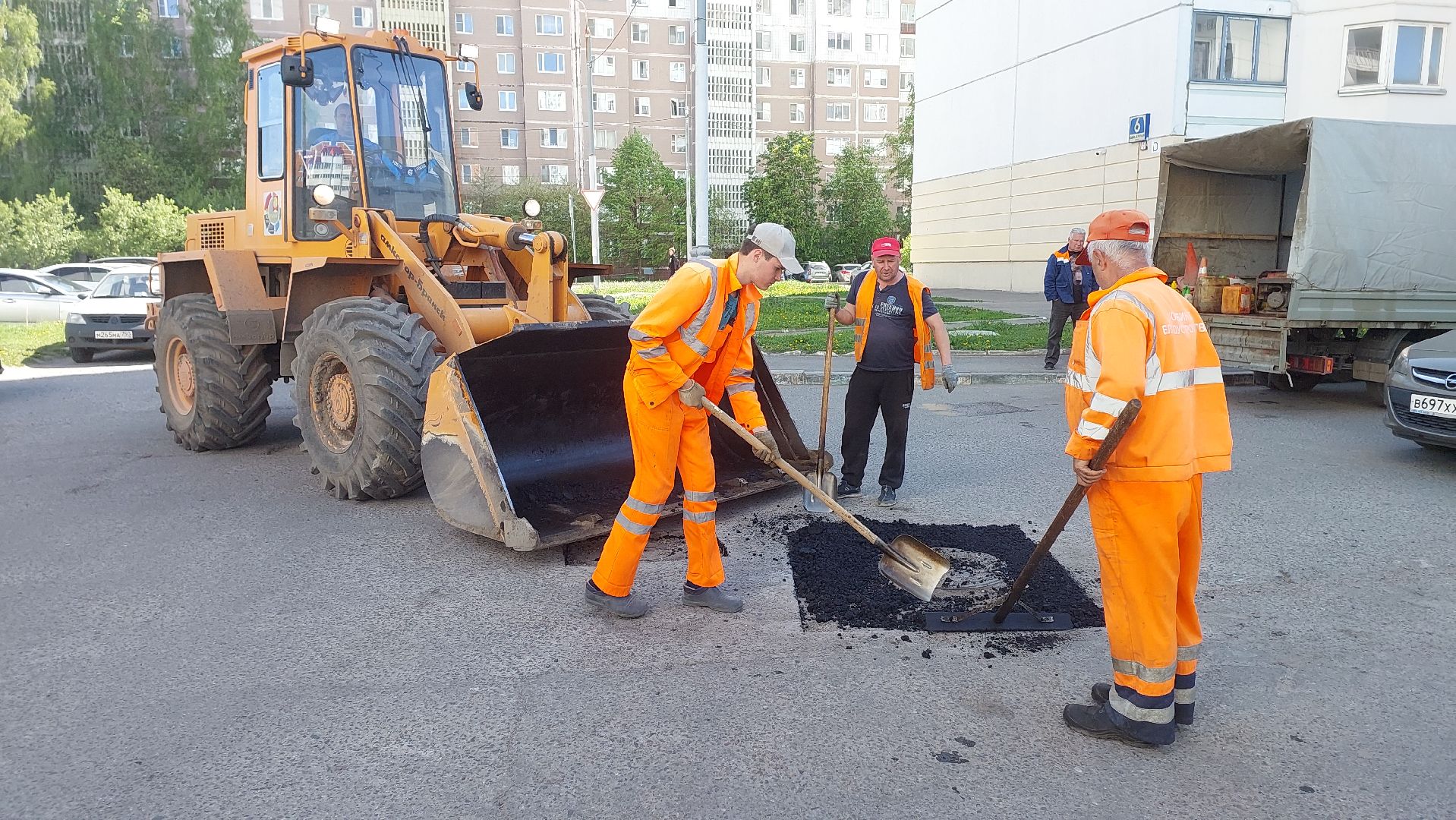 дороги, строительство дорог, ямочный ремонт, серпухов, комбинат благоустройства, асфальт,