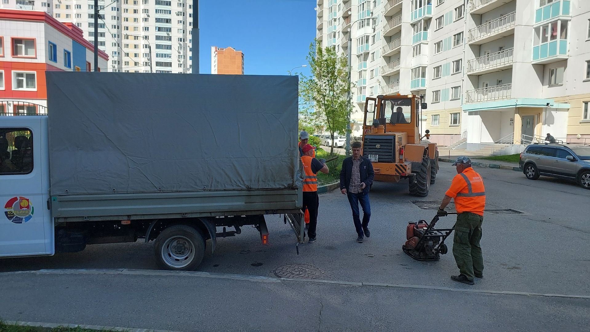 дороги, строительство дорог, ямочный ремонт, серпухов, комбинат благоустройства, асфальт,