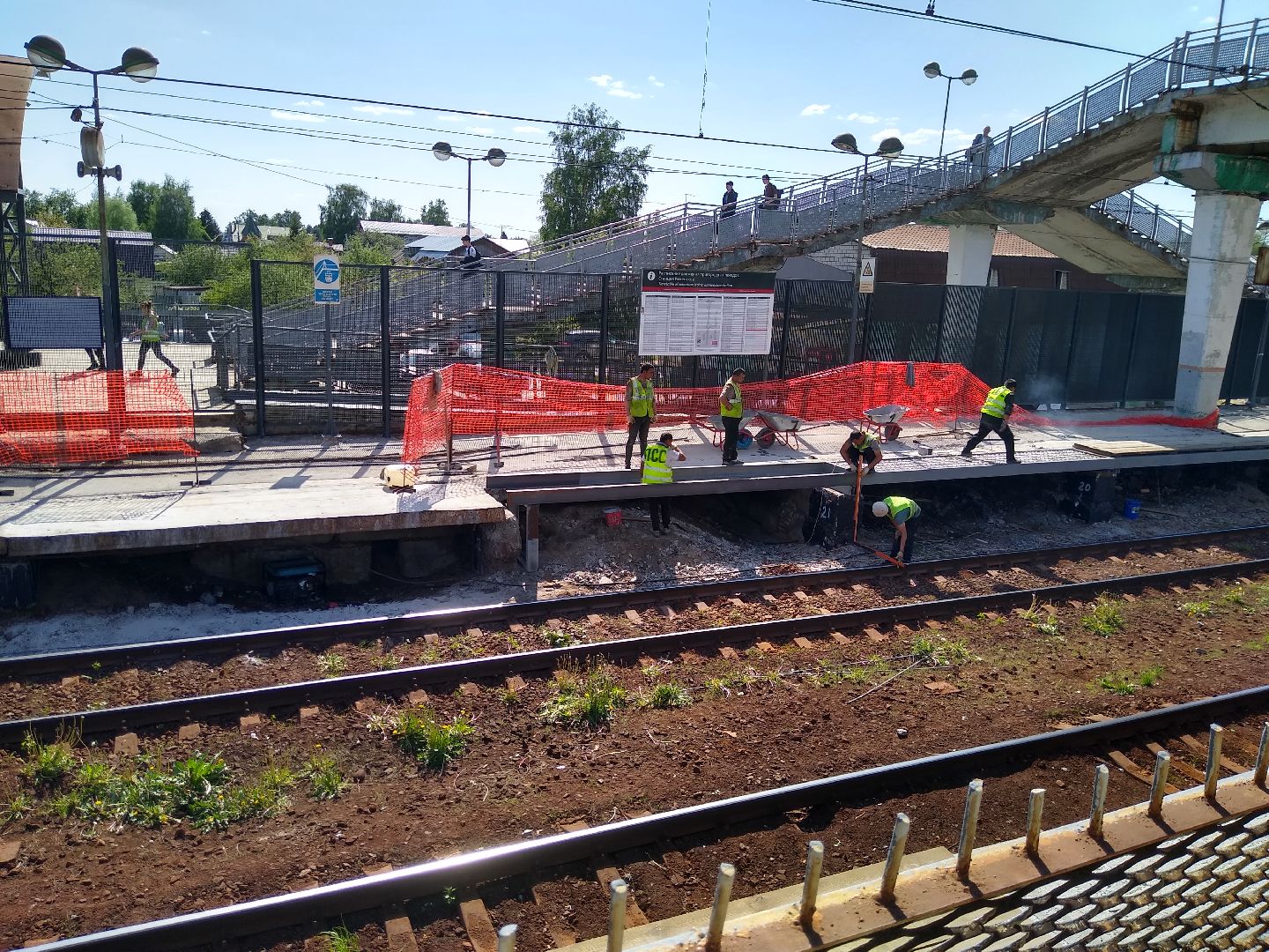 Раменское, транспорт, ремонт железнодорожных платформ