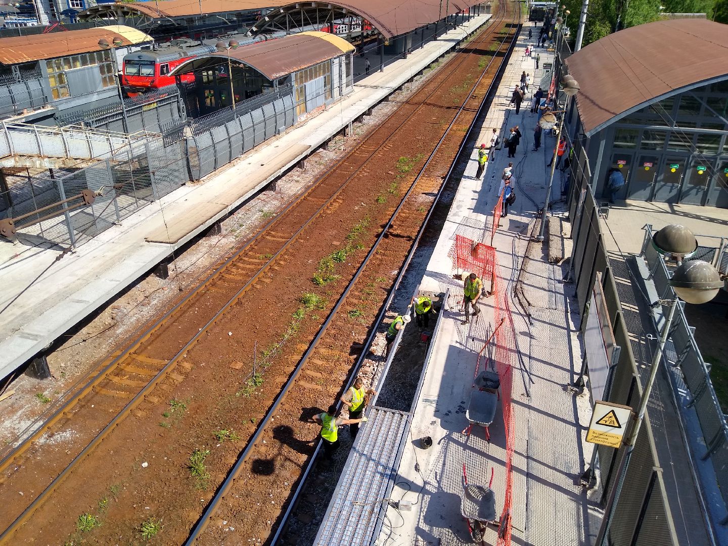 Раменское, транспорт, ремонт железнодорожных платформ