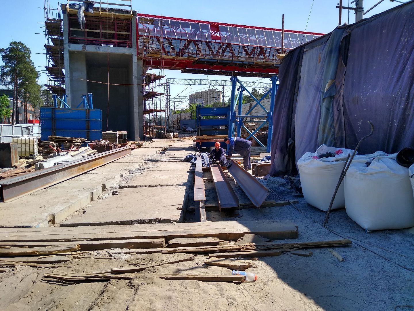 Раменское, транспорт, остекление надземного перехода