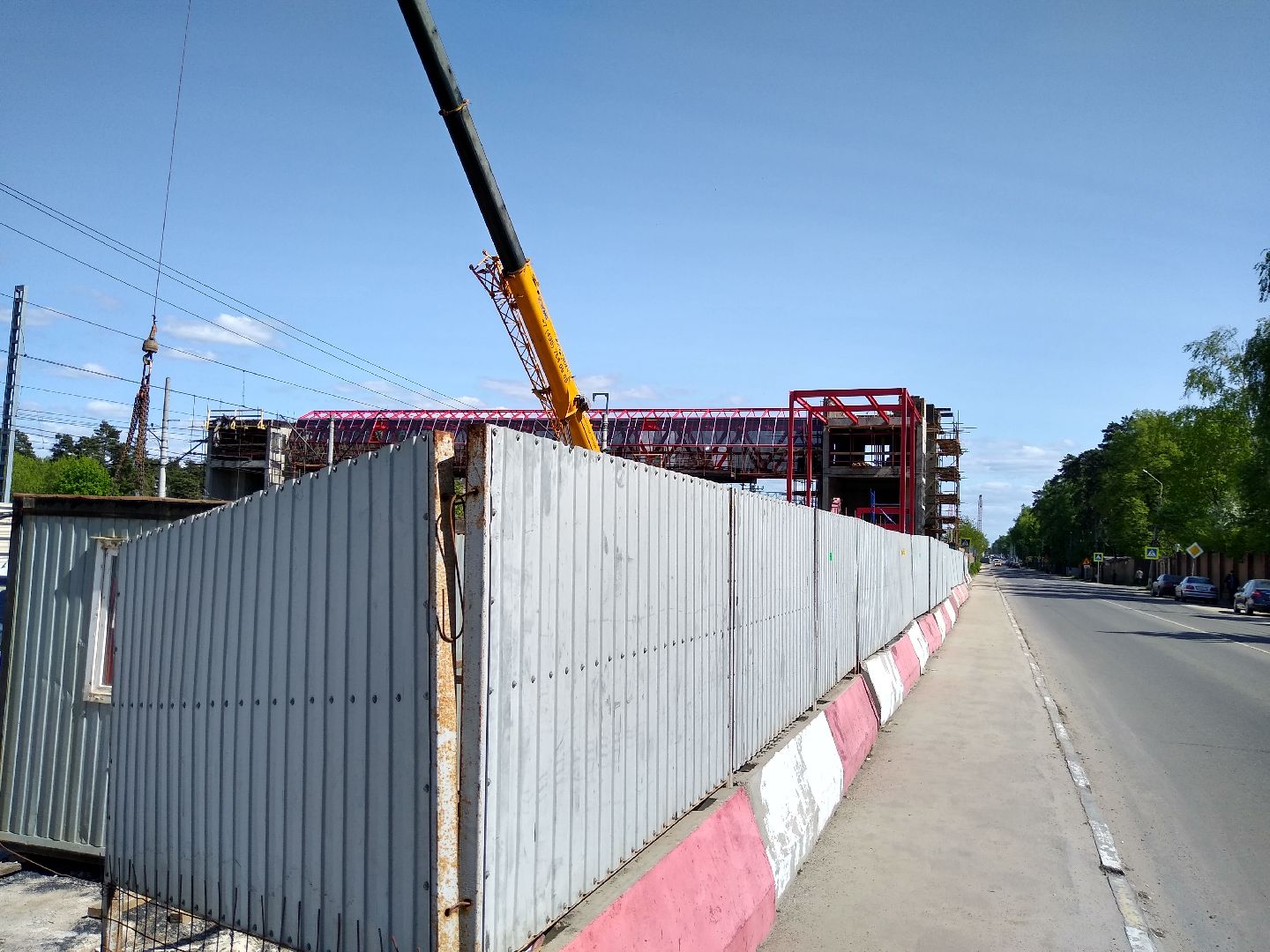 Раменское, транспорт, остекление надземного перехода