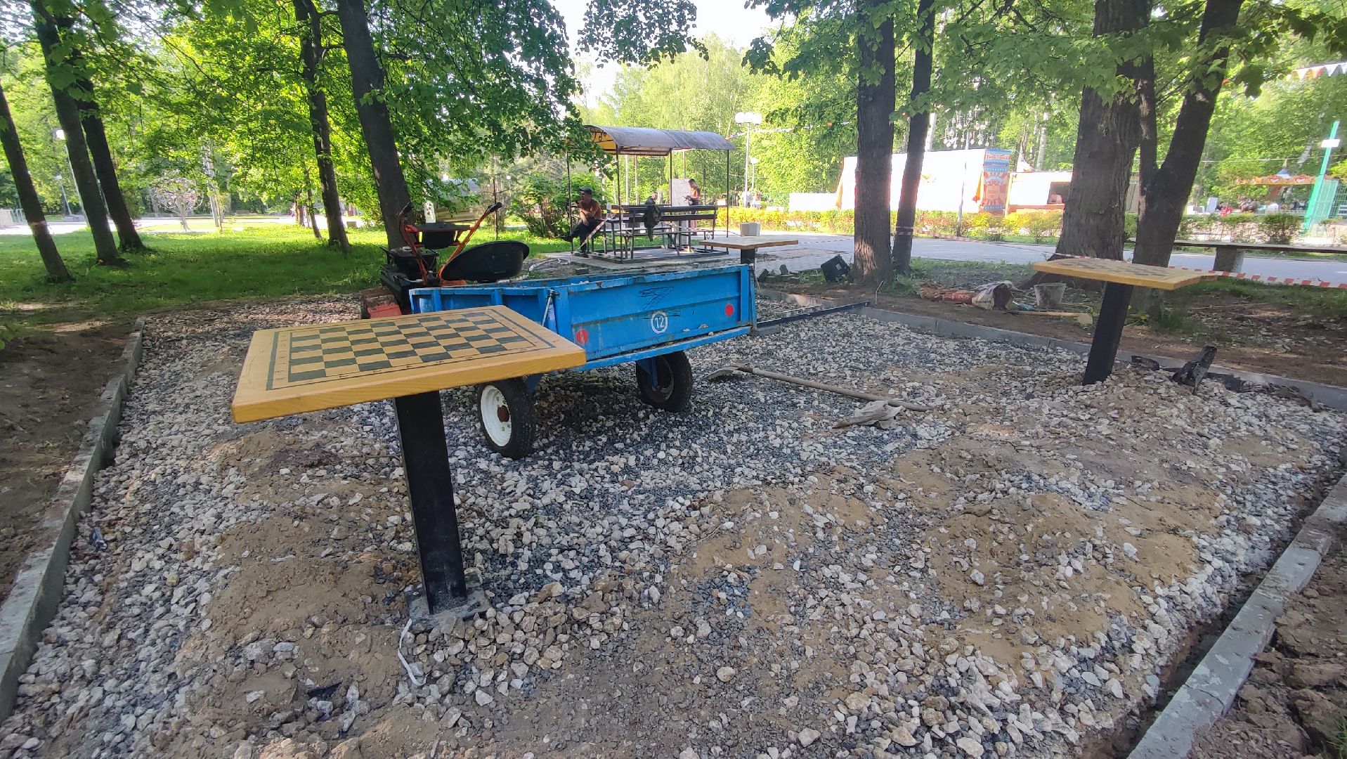 Кашира, парк, шахматы, шашки, благоустройство