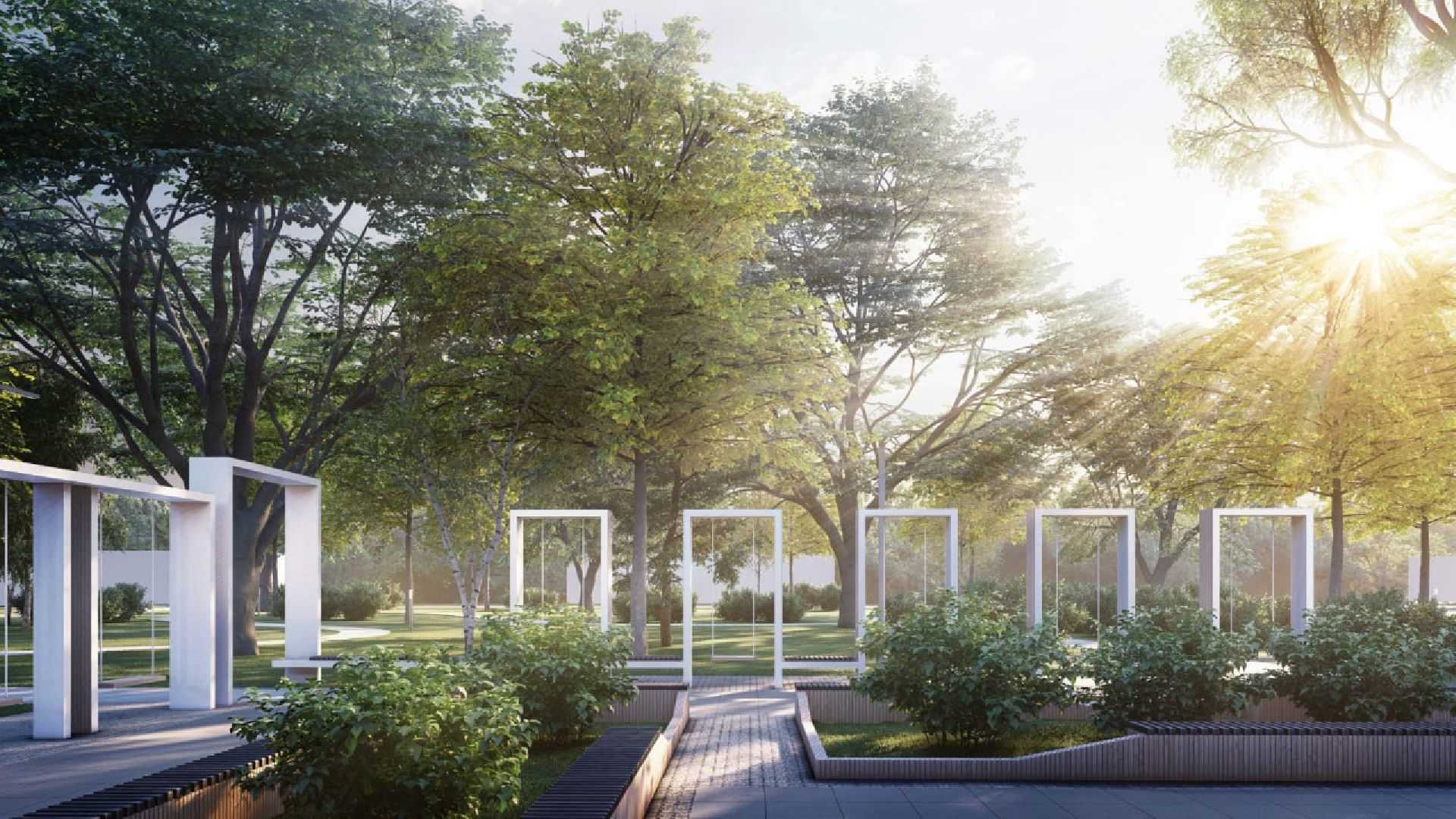 Лобня, благоустройство, сквер