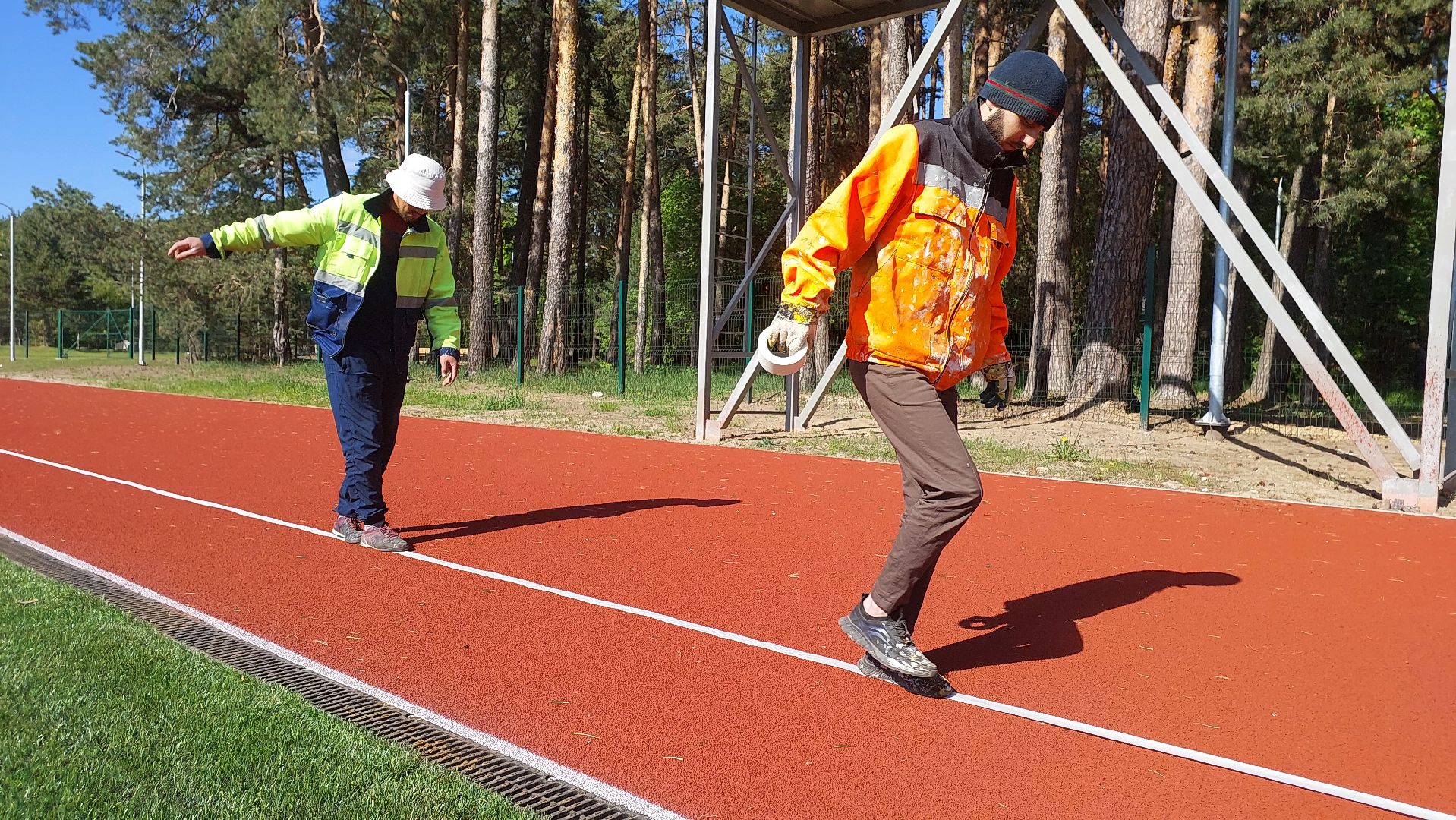 стадион, стадион спартак, спартак, серпухов, беговые дорожки, разметка, реконструкция, спортобъект,